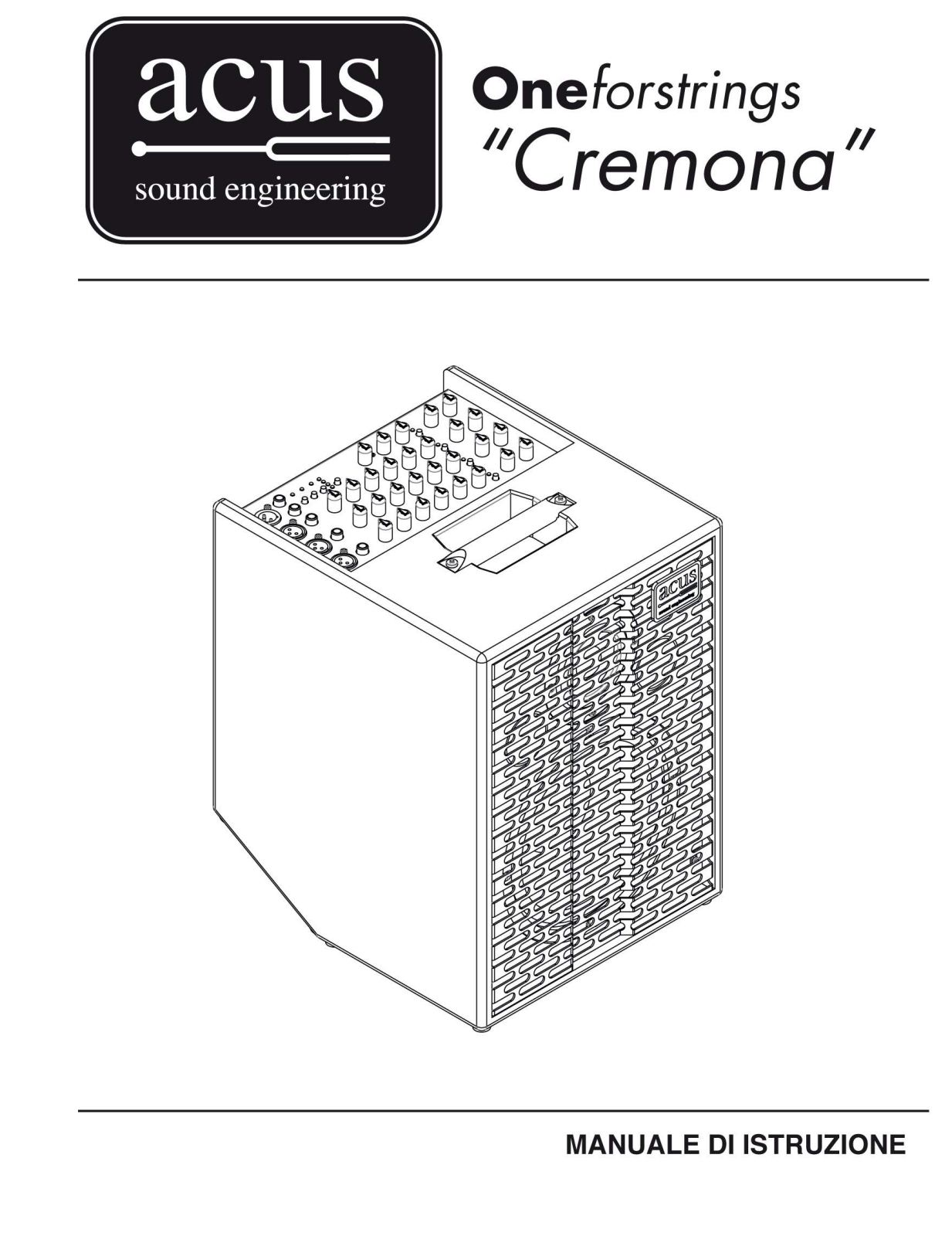 Acus One ForStrings Cremona User manual