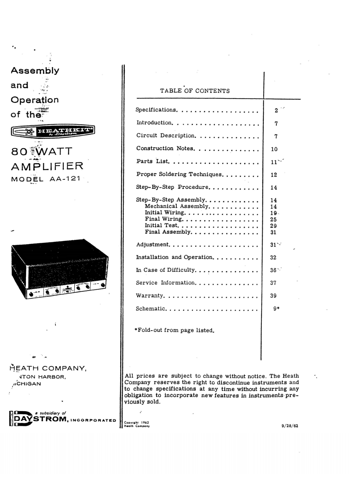 Heathkit AA-121 User Manual