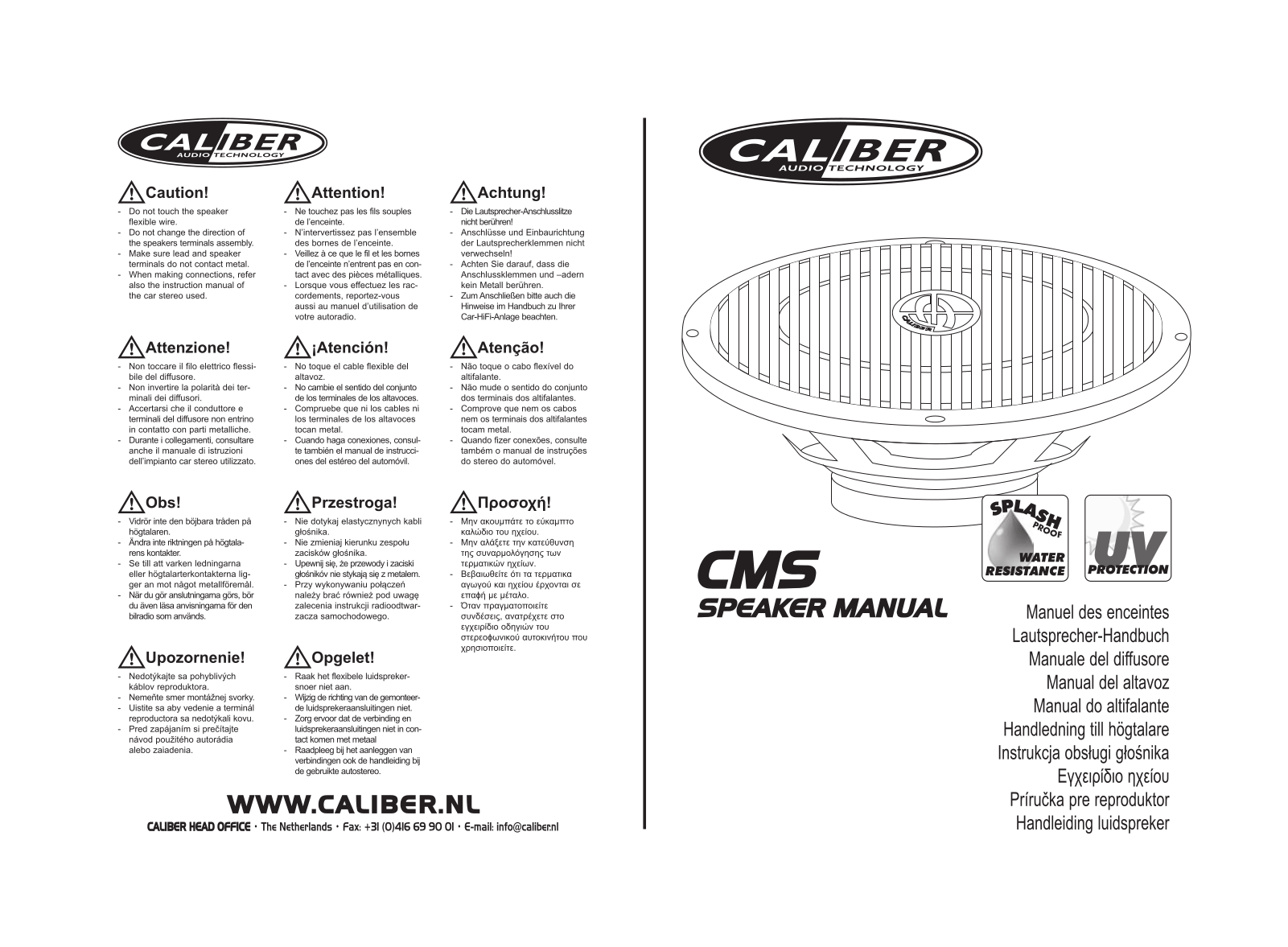 Caliber Audio Technology CSM9 User guide