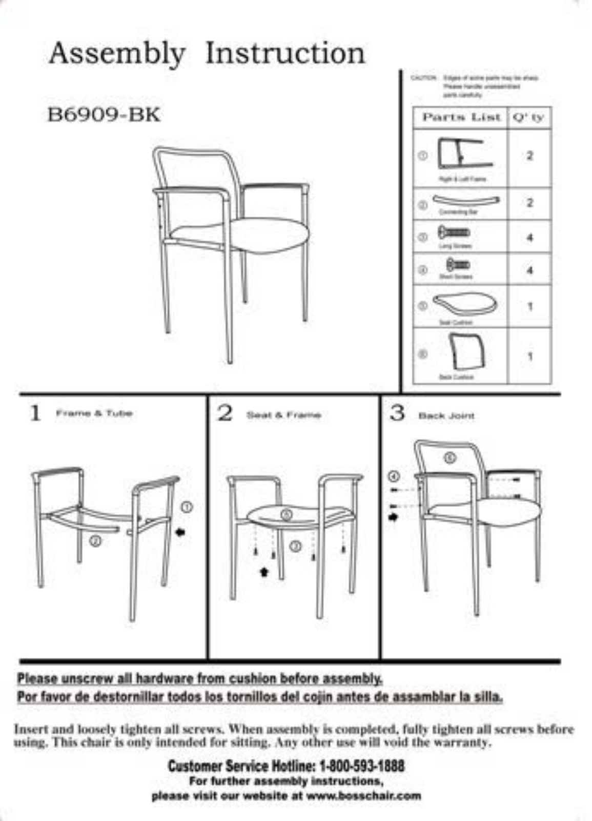 Boss B6909RD Assembly Guide