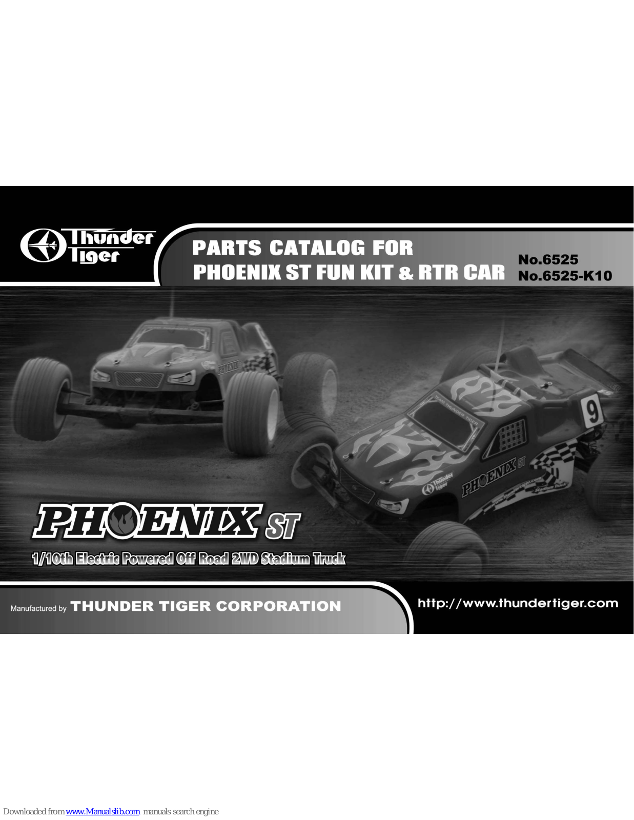 THUNDER TIGER PHOENIX ST FUN KIT, RTR CAR, PHOENIX ST, 6525, 6525-K10 Parts Catalog