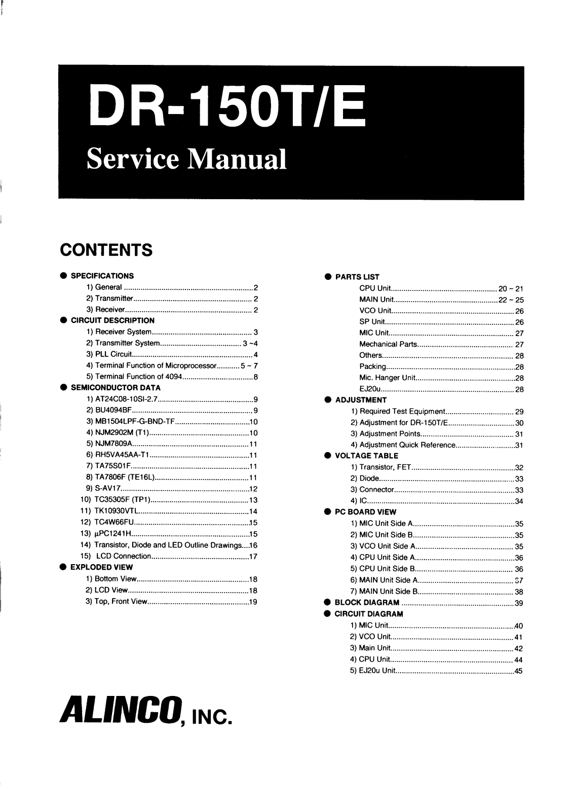 Alinco DR150TE User Guide