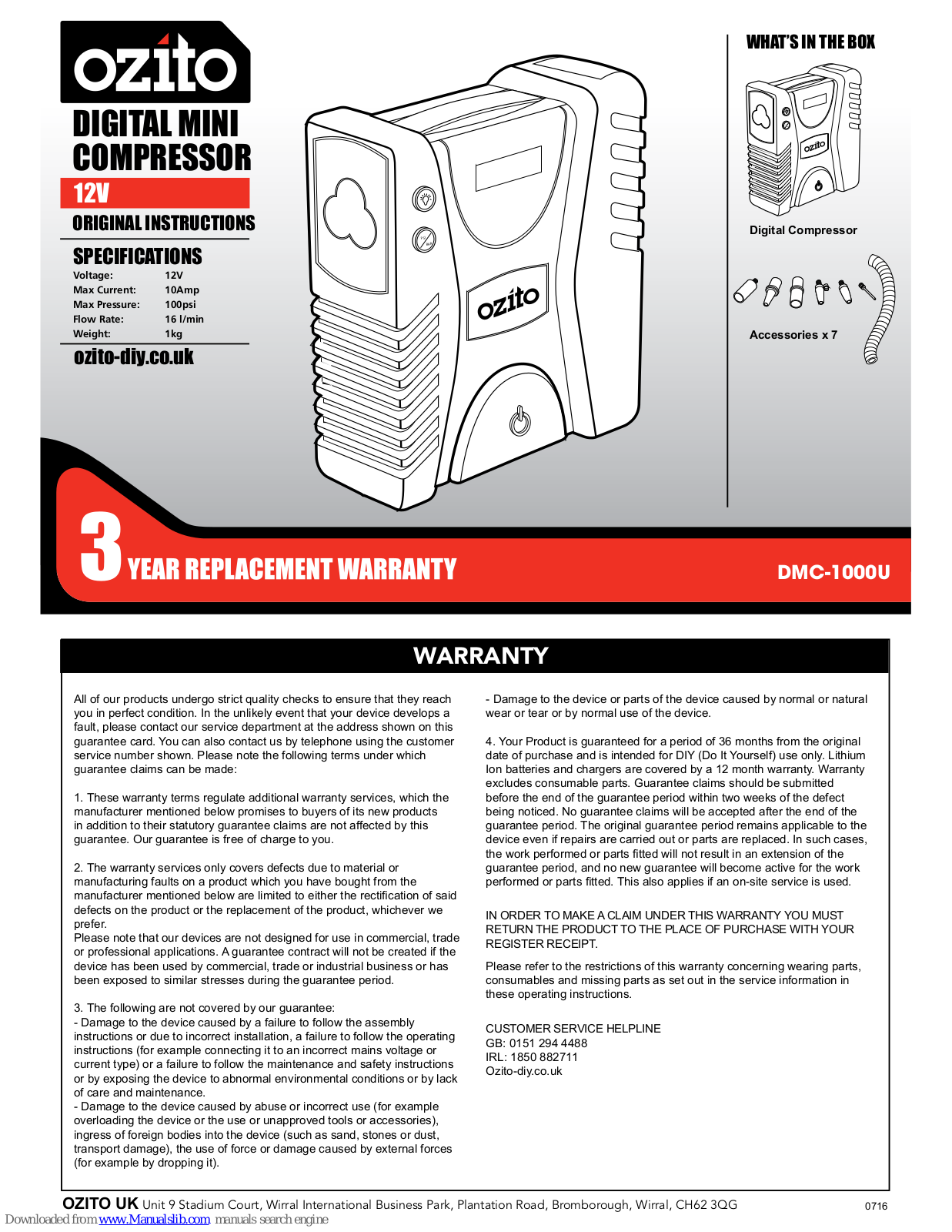 Ozito DMC-1000U Original Instructions Manual