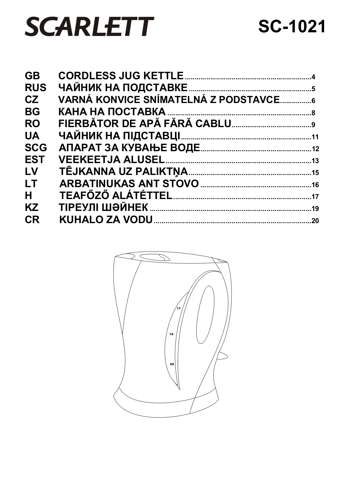 Scarlett SC-1021 User Manual