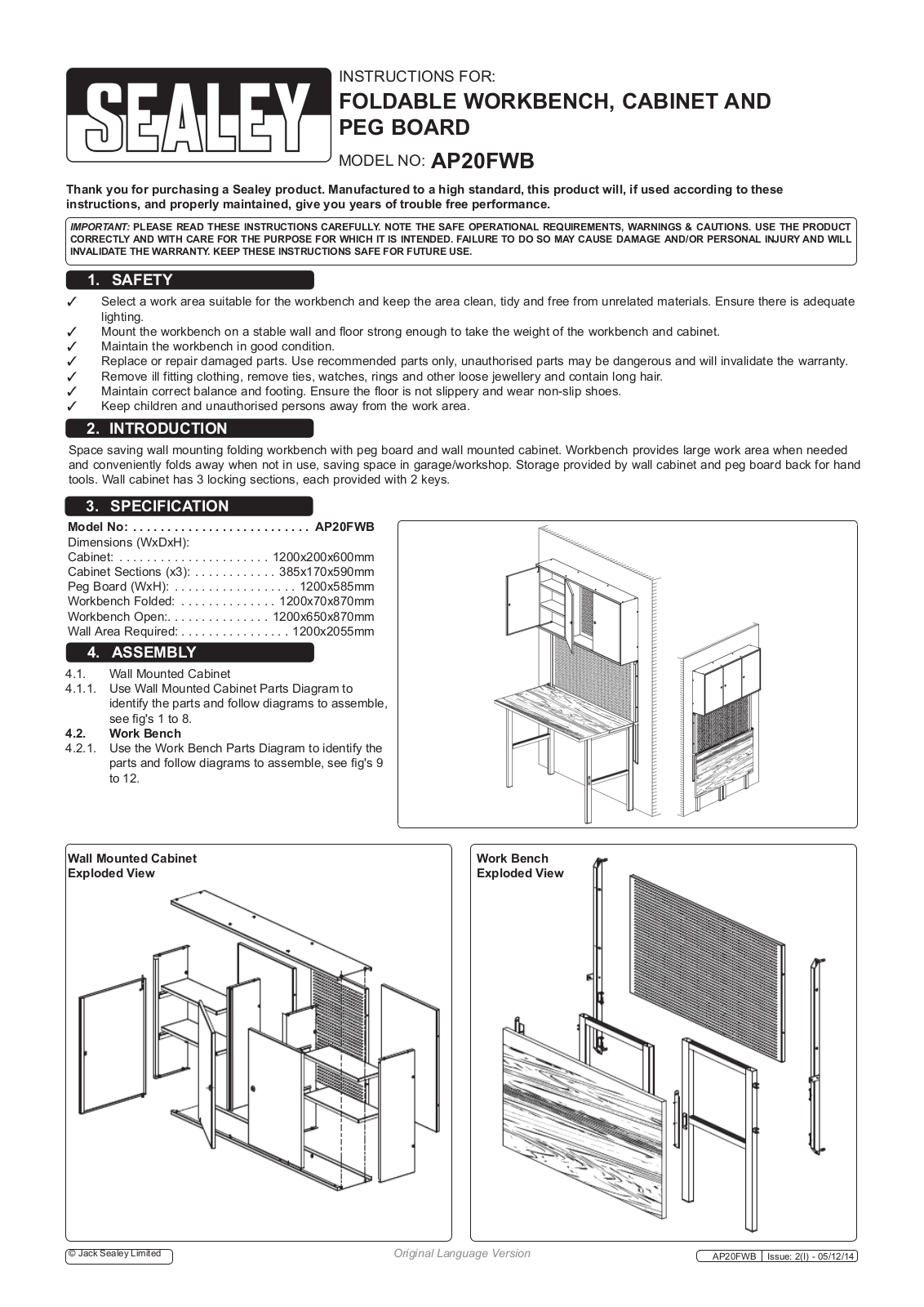 Sealey AP20FWB Instructions Manual