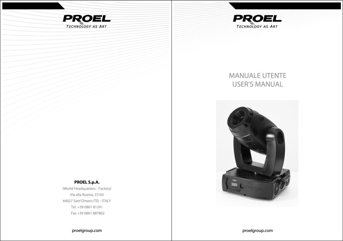 Proel PLML575SEPS USER’S MANUAL