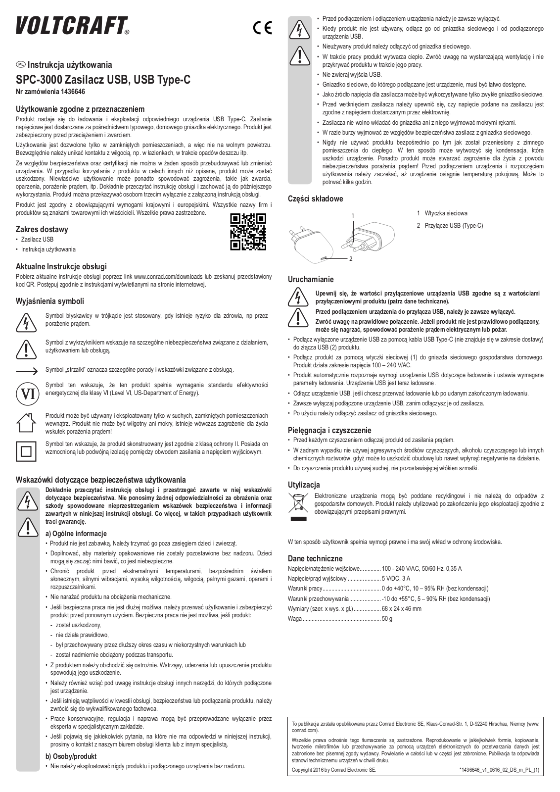 VOLTCRAFT SPC-3000 Operating Instructions