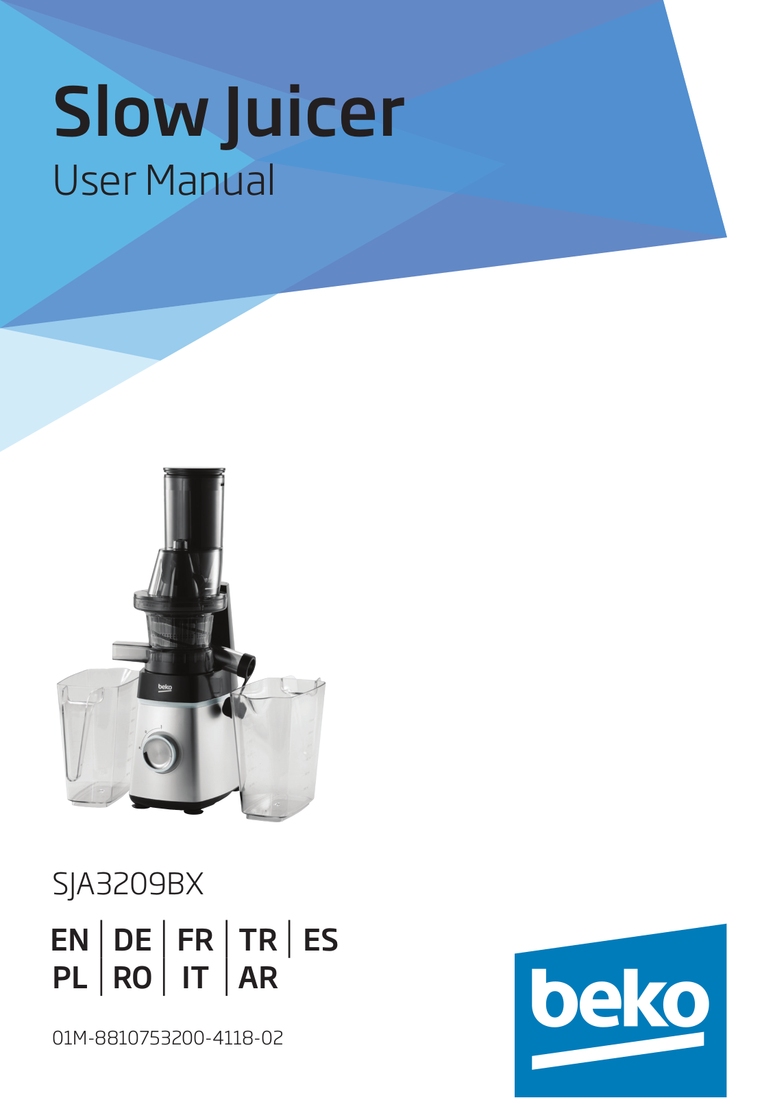 Beko SJA3209BX User manual