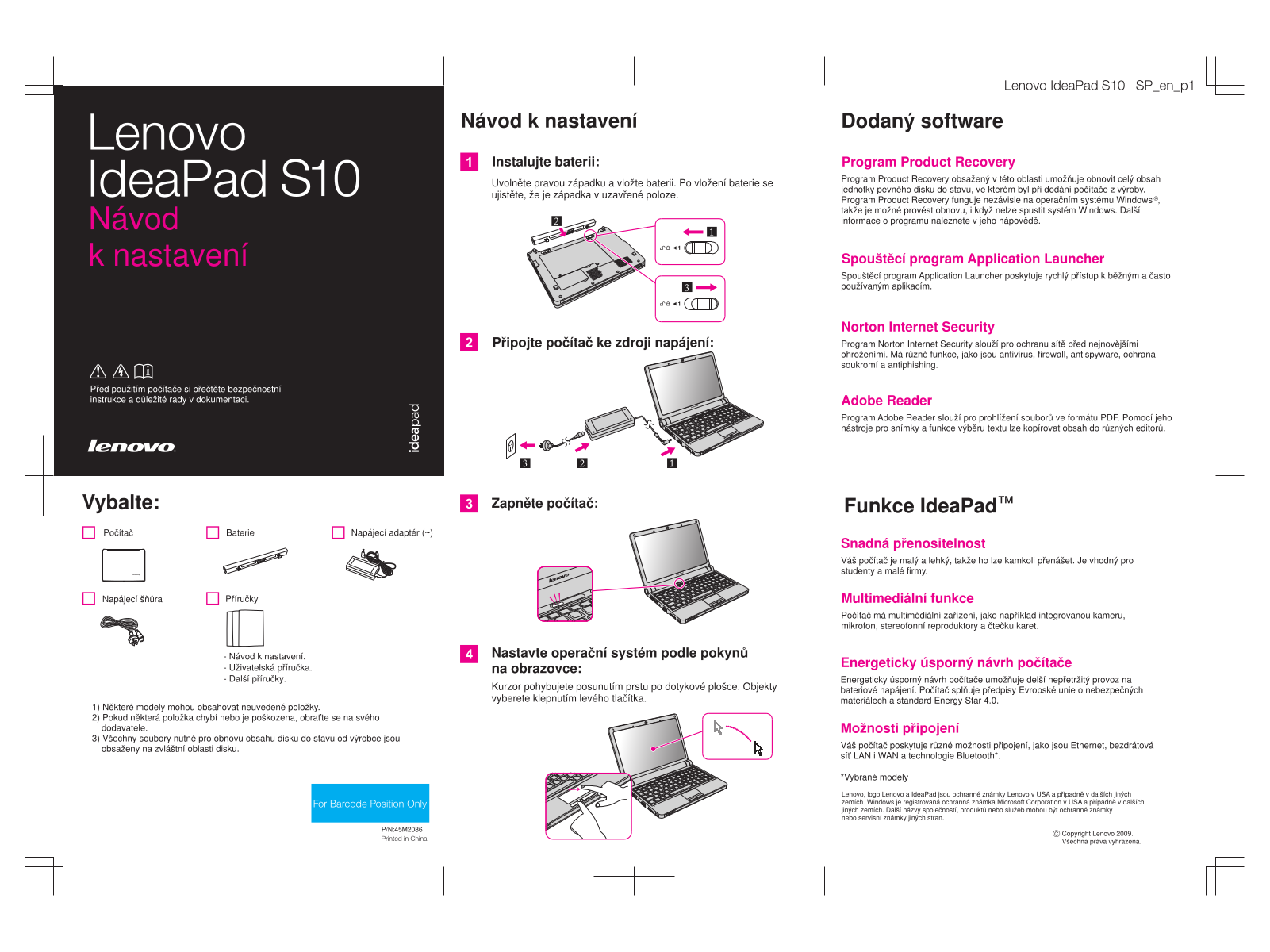 Lenovo IdeaPad S10 Setup Poster