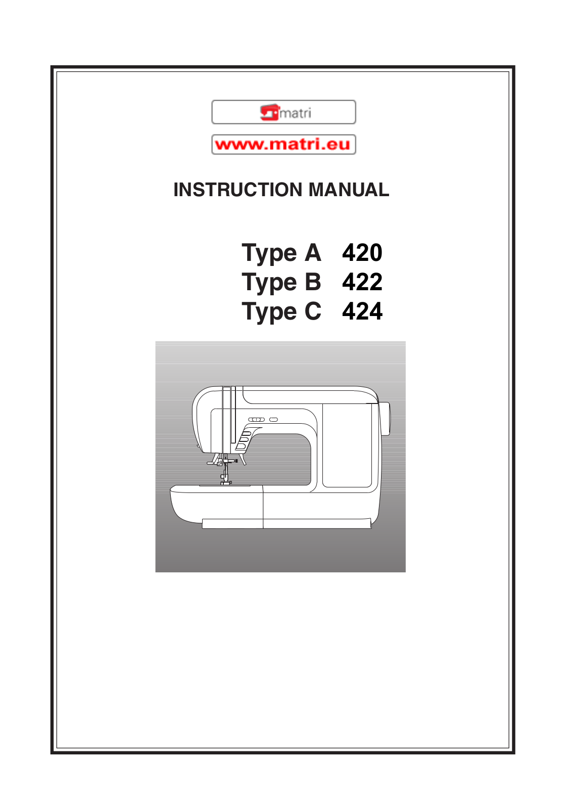 Necchi N 420, N 424, N 422 User Manual