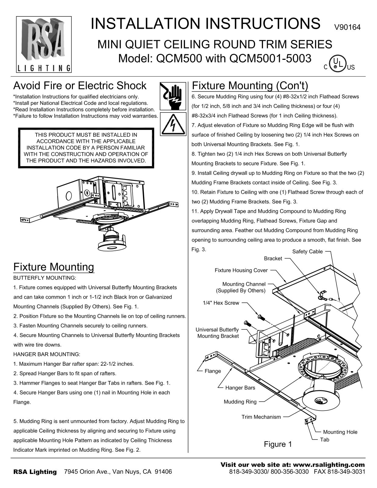 Cooper Lighting QCM5001, QCM5003 User Manual