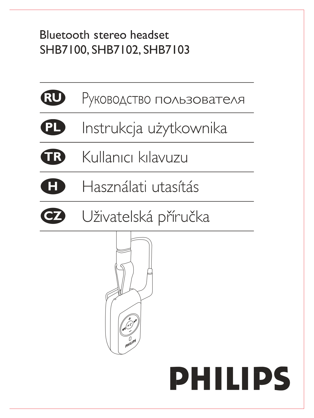 Philips SHB7100, SHB7101, SHB7102 User Manual