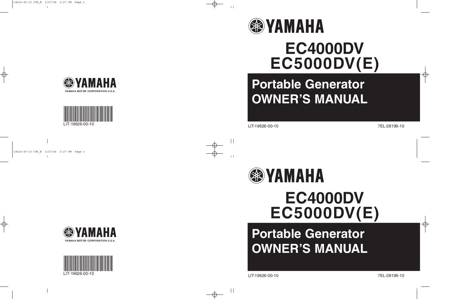 Yamaha PREMIUM EF4000DE User Manual