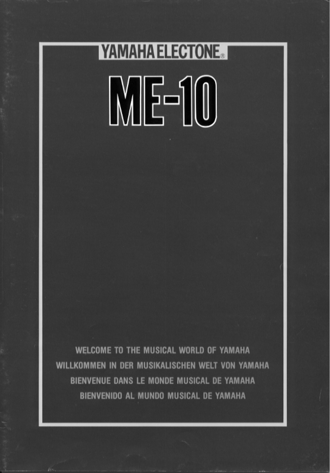 Yamaha ME10, ME10E User Manual