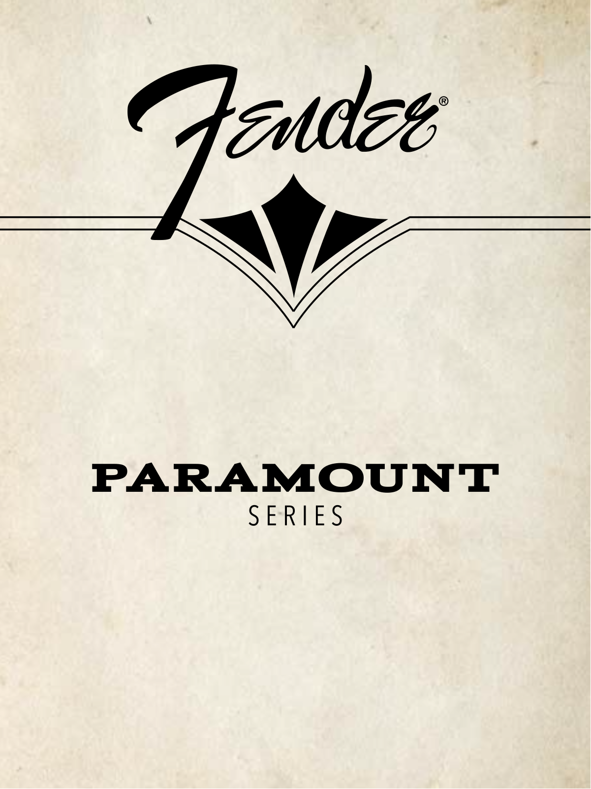 Fender Paramount Owner's Manual