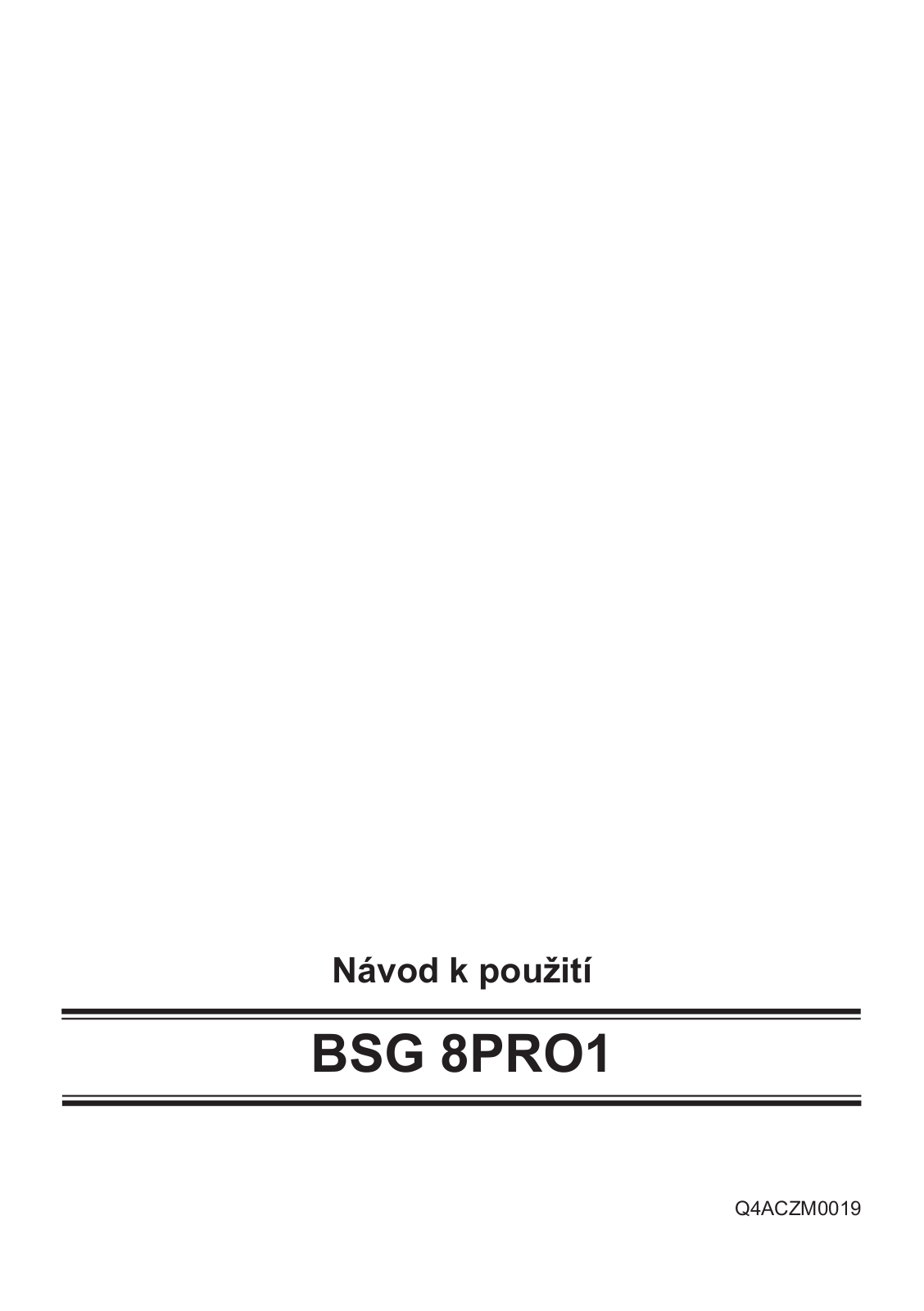 Bosch BSG8PRO1 User Manual