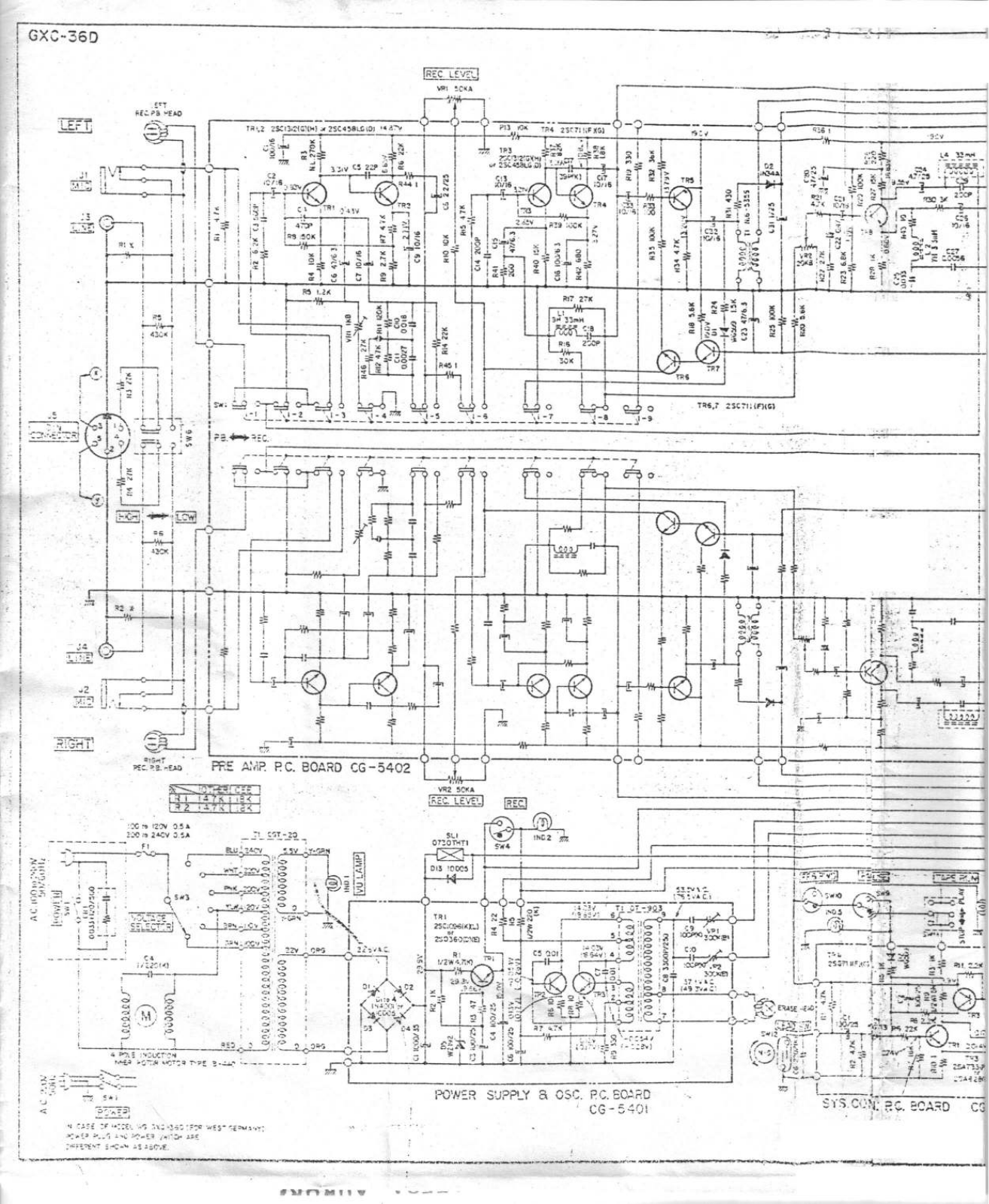 Akai GX-C36D Schematic