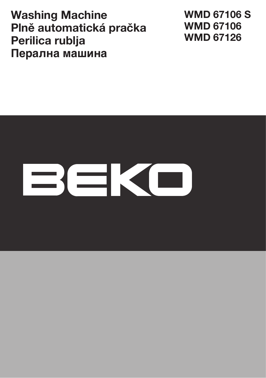 Beko WMD 67106, WMD 67126 User manual