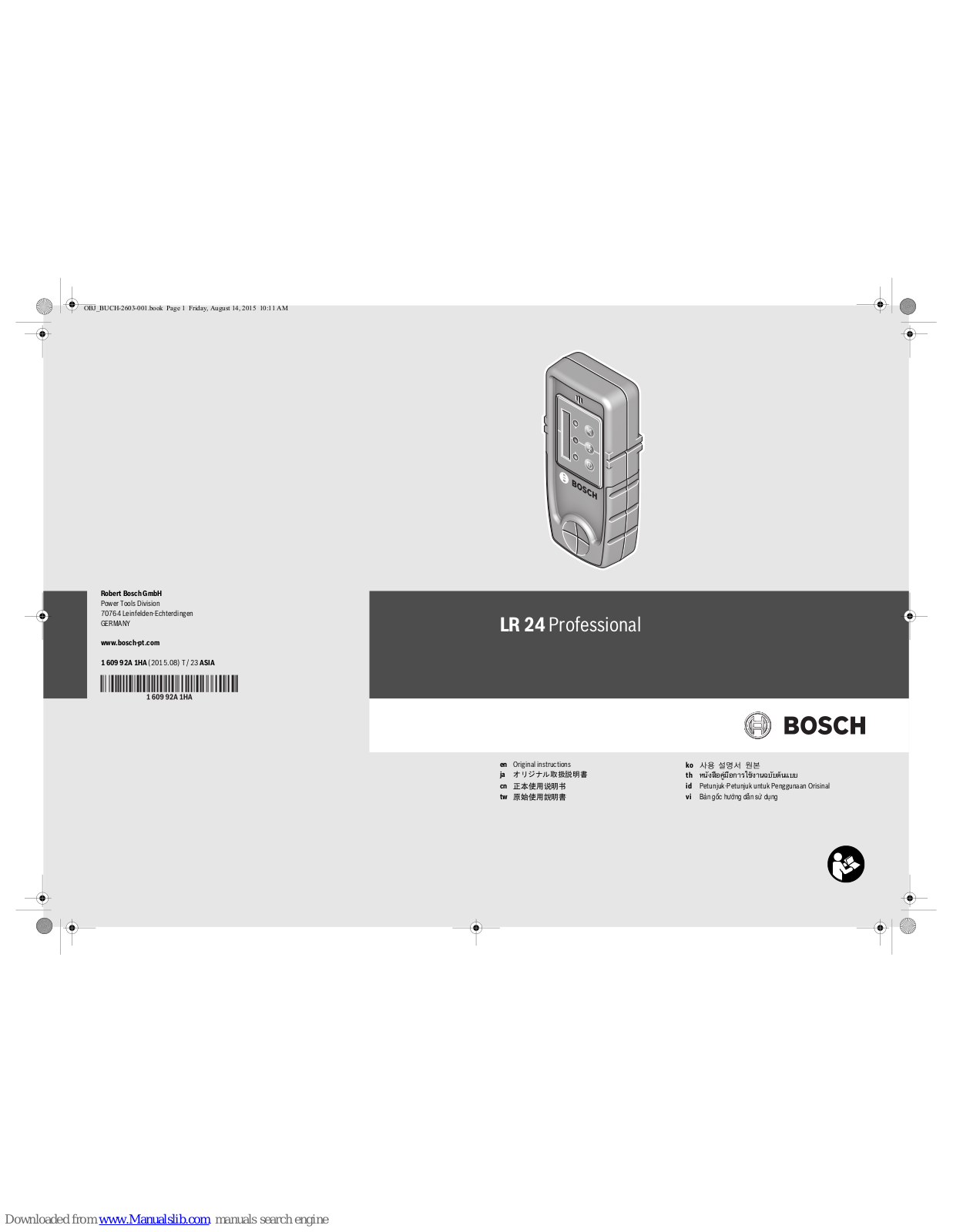 Bosch LR 24 Professional Original Instructions Manual