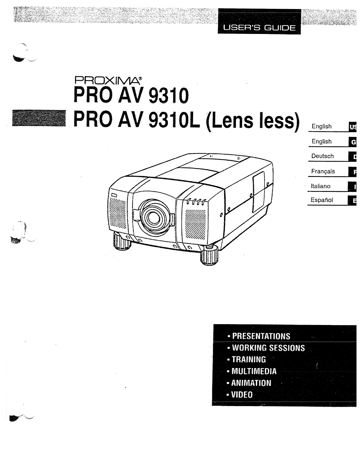 Ask Proxima Pro AV 9310, Pro AV 9310L User Manual