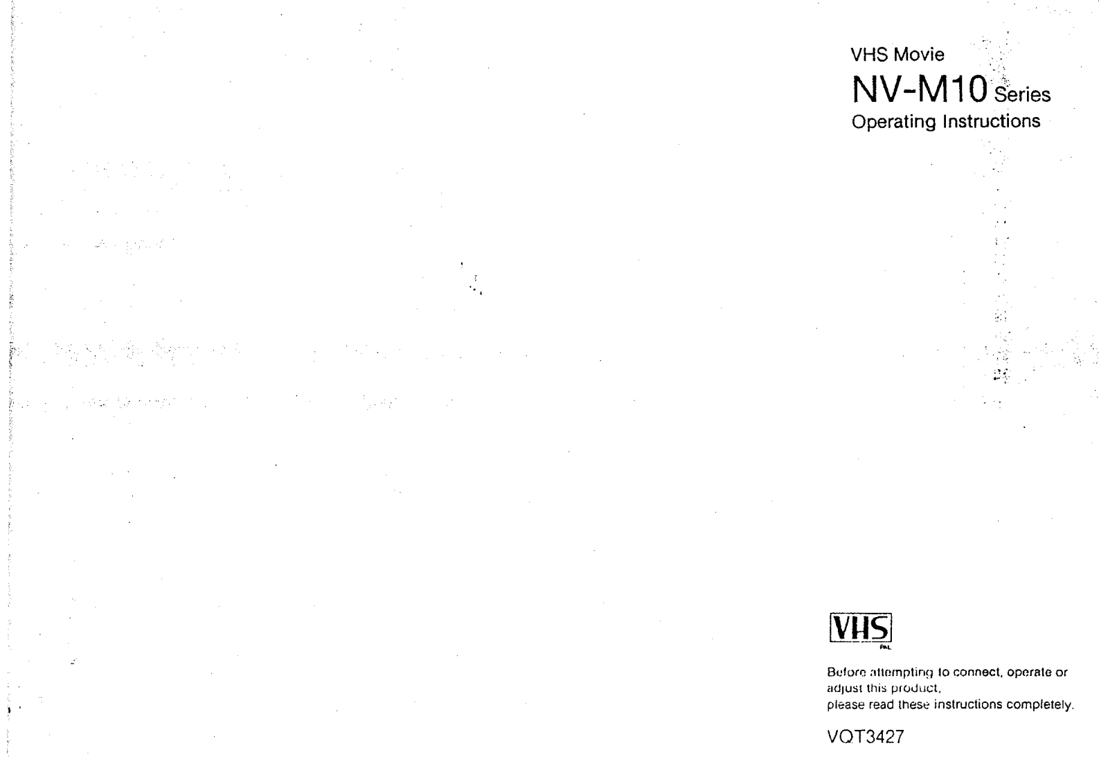 Panasonic NV-M10EA Operating Instruction