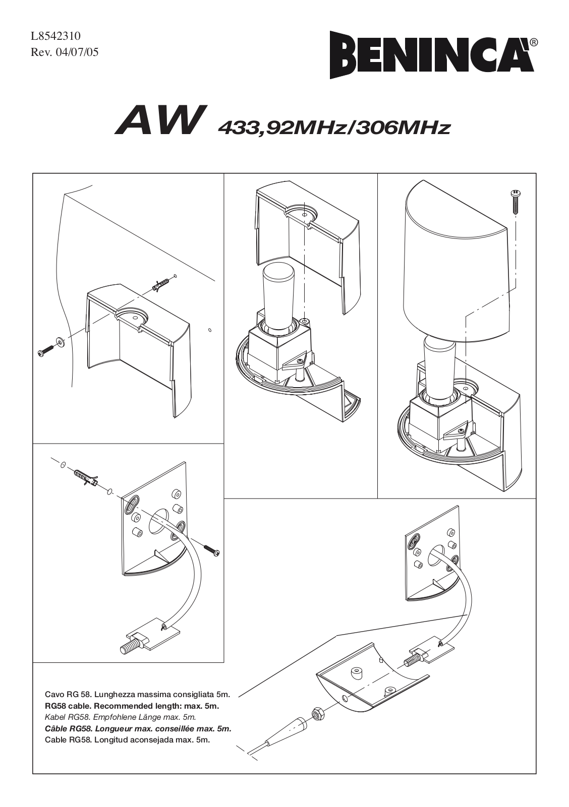 Beninca AW User Manual