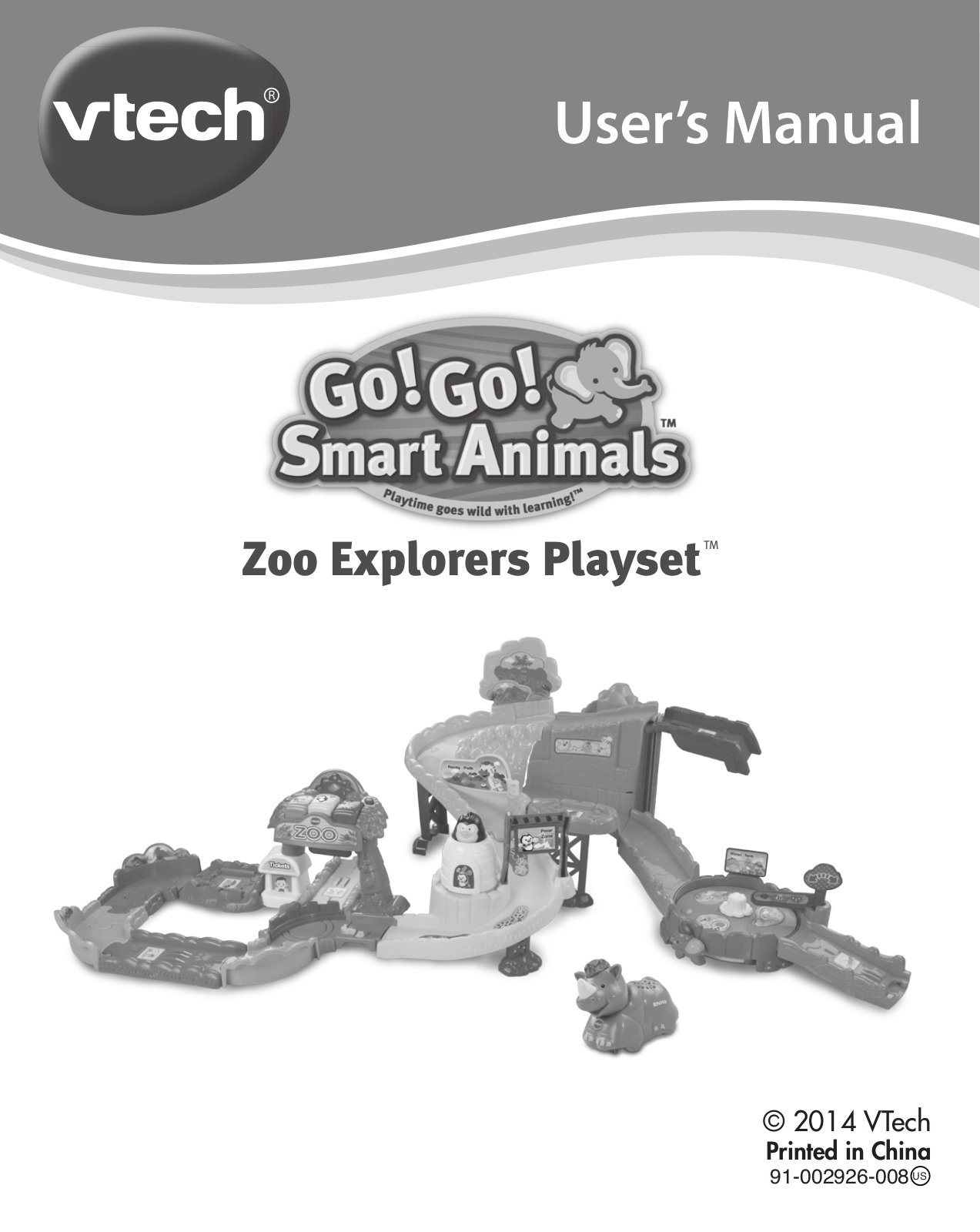 VTech Go! Go! Smart Animals - Zoo Explorers Playset Owner's Manual
