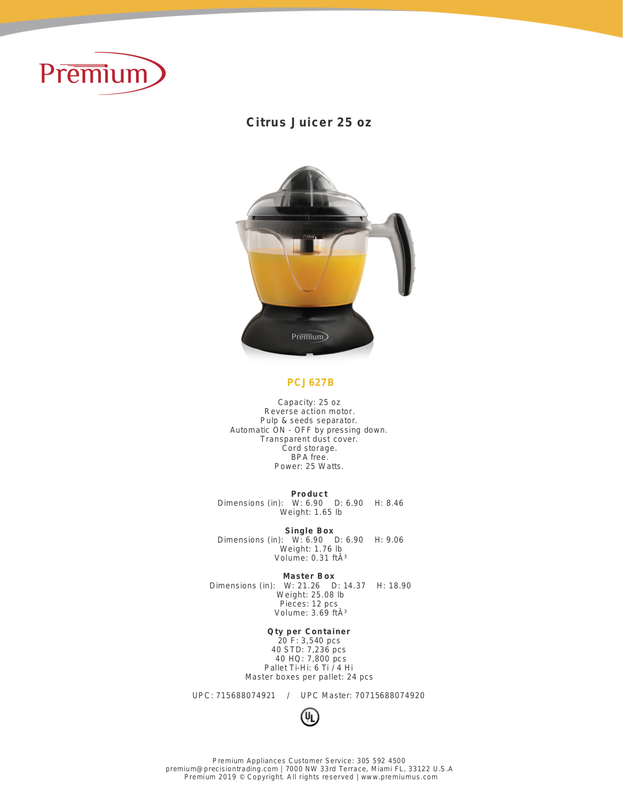 Premium PRNU1010 Specifications - ManualMachine.com