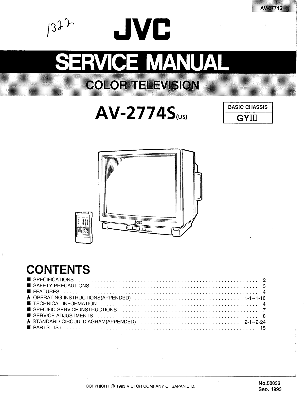 JVC av 2774s schematic