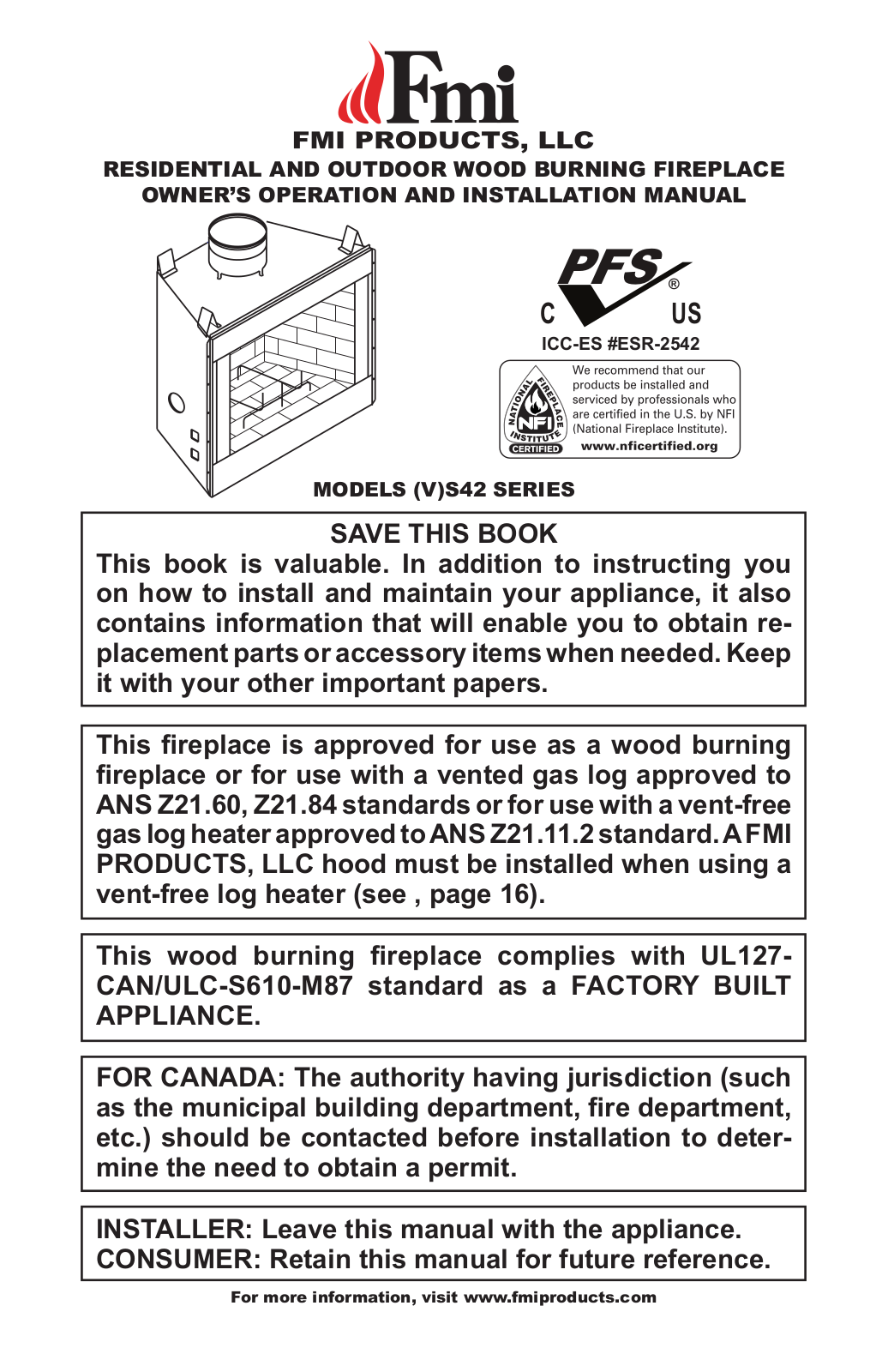 FMI S42 User Manual