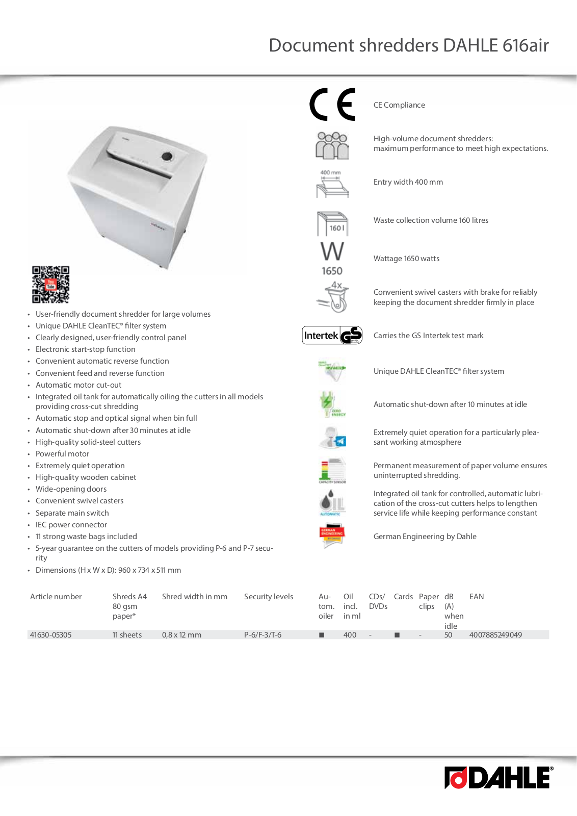 Dahle 616air User Manual