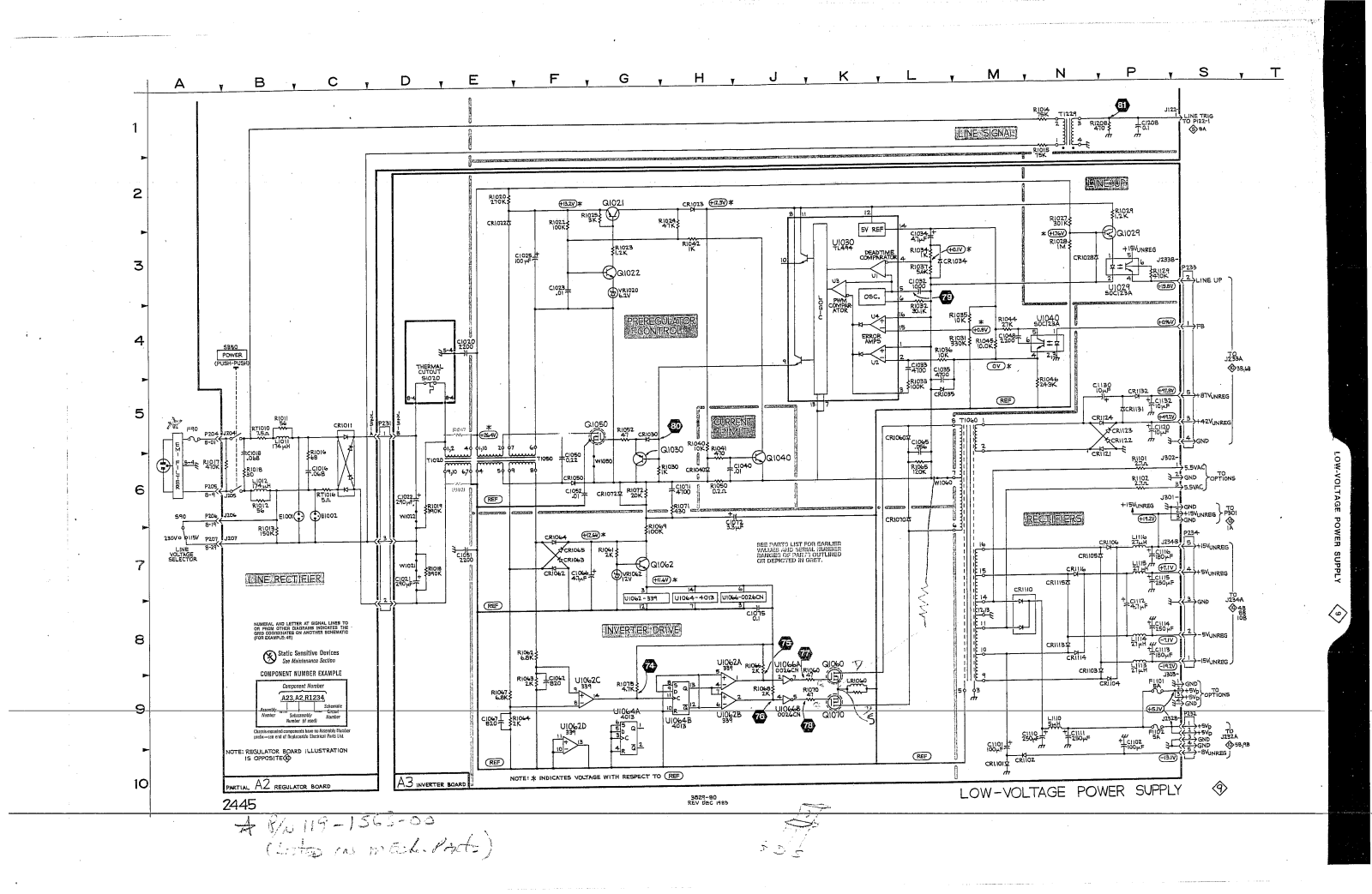 Tektronix 2445 schematic