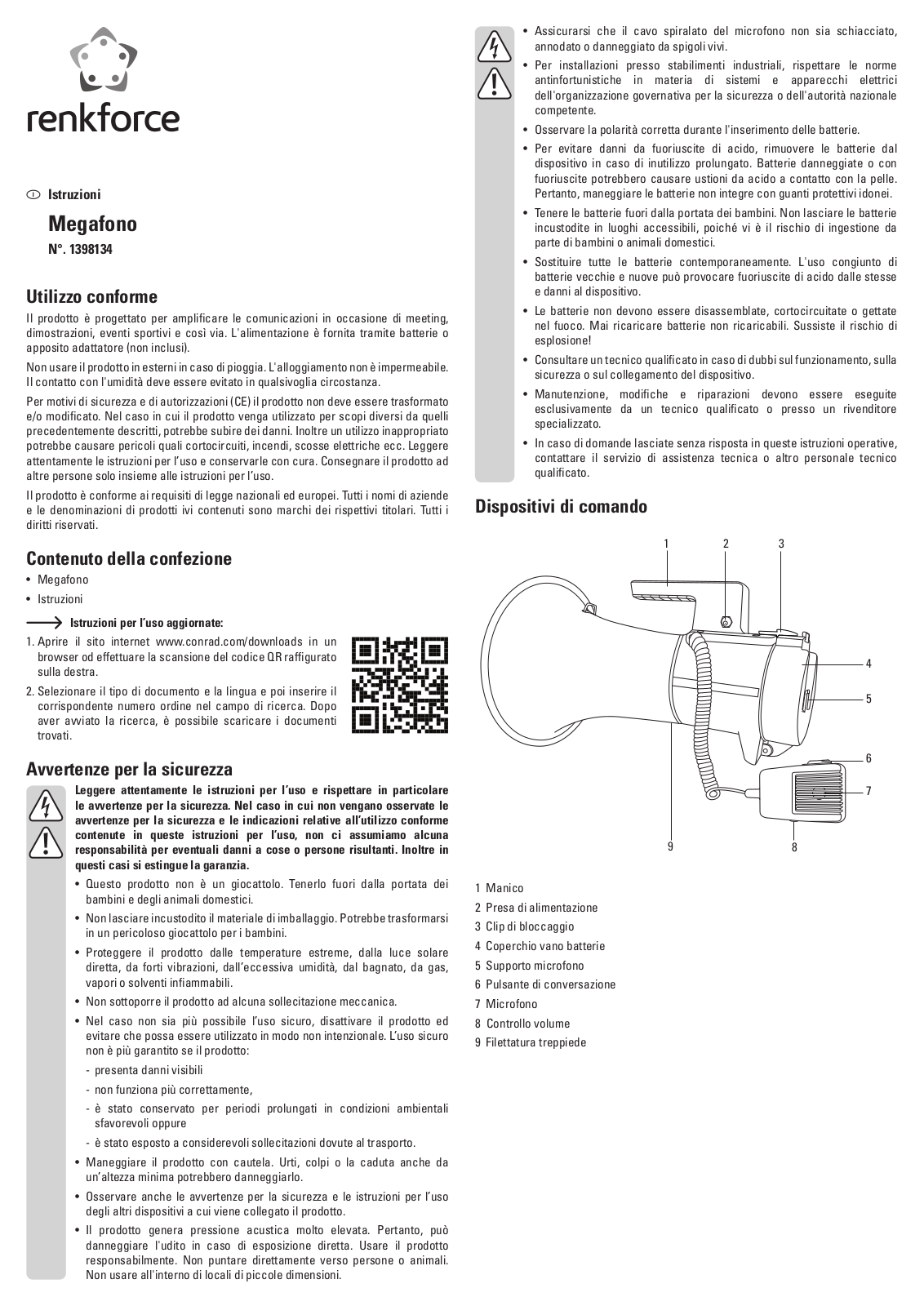 Renkforce 1398134 Operating Instructions