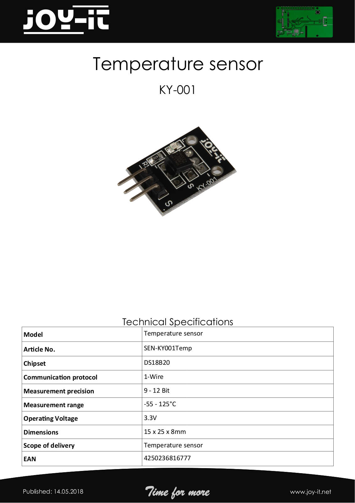 JOY-IT DEBO SENS TEMP2 Datasheet - ManualMachine.com