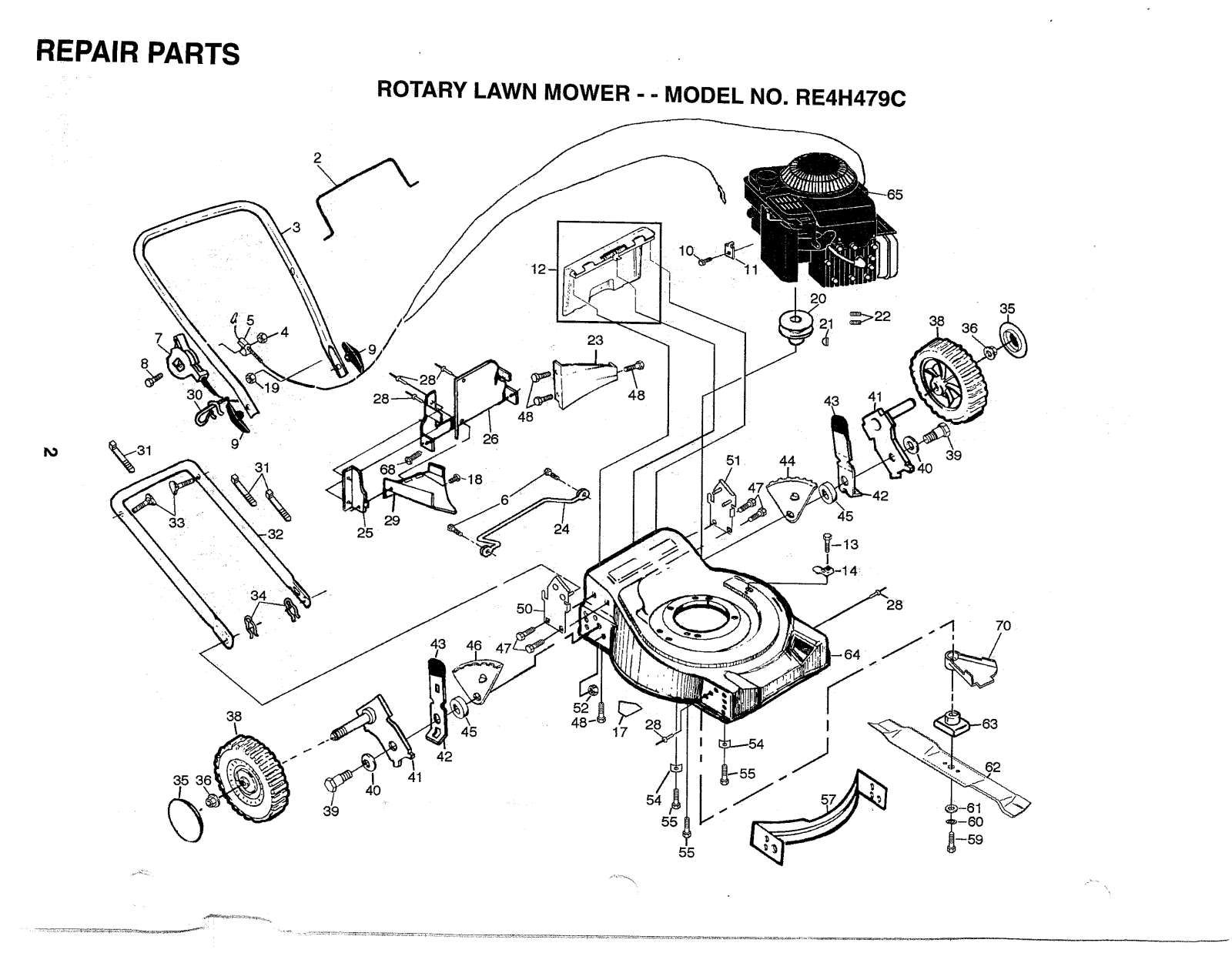 AYP RE4H479C Parts List