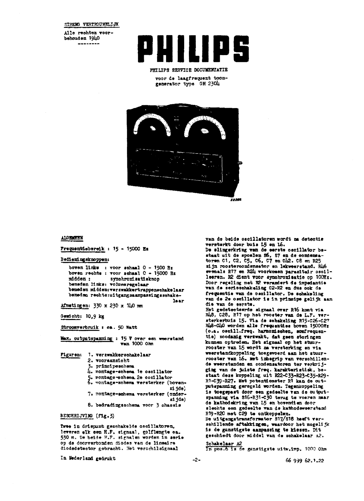 Philips gm2304 schematic