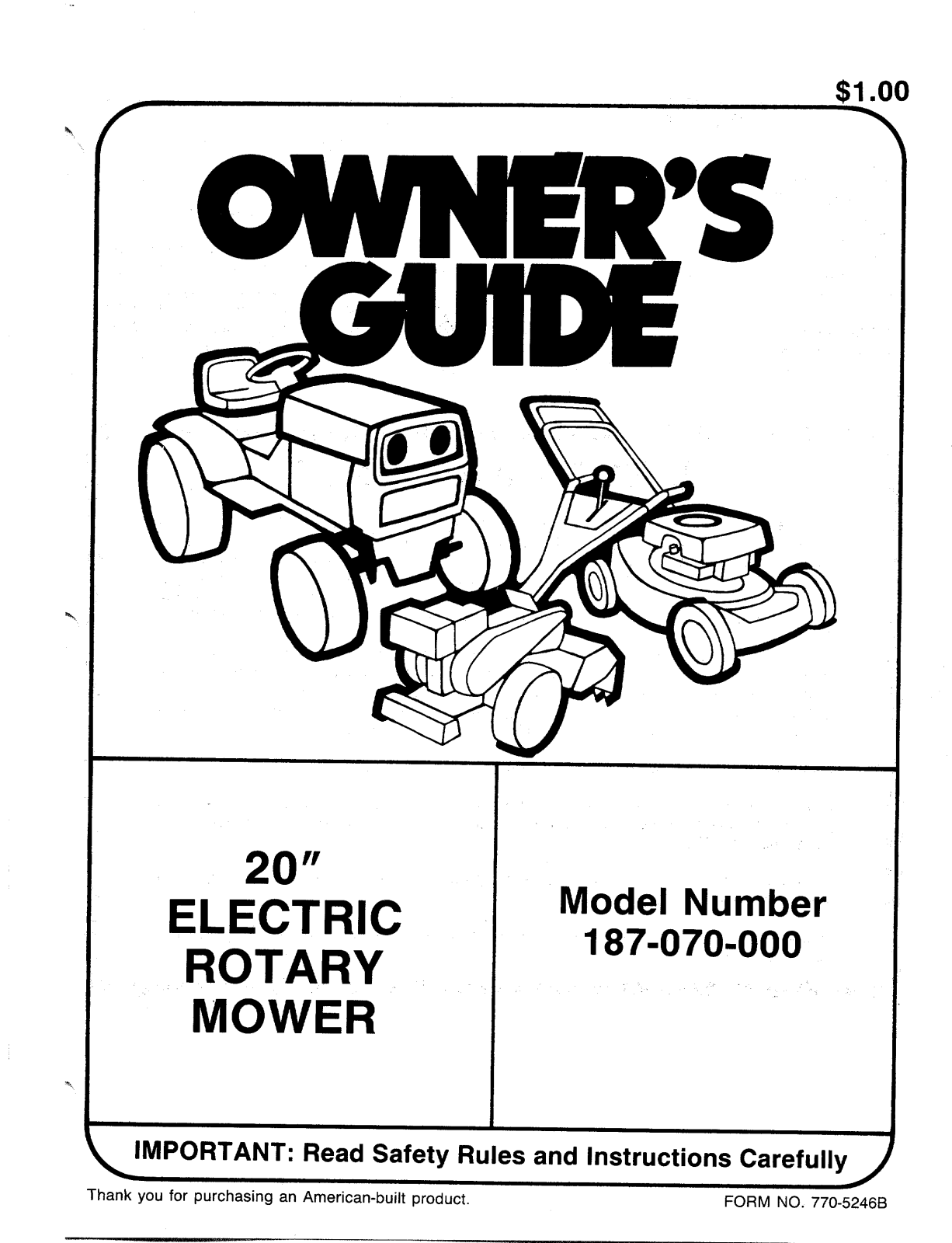 MTD 187-070-000 User Manual