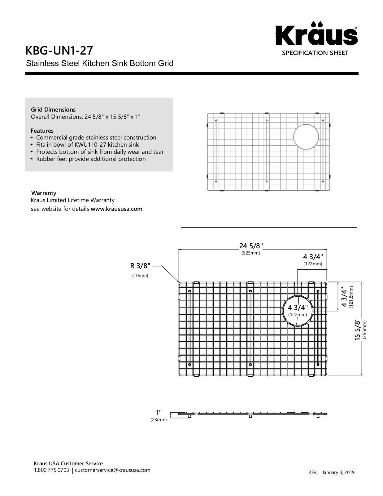 Kraus KUS10140 Specifications - ManualMachine.com