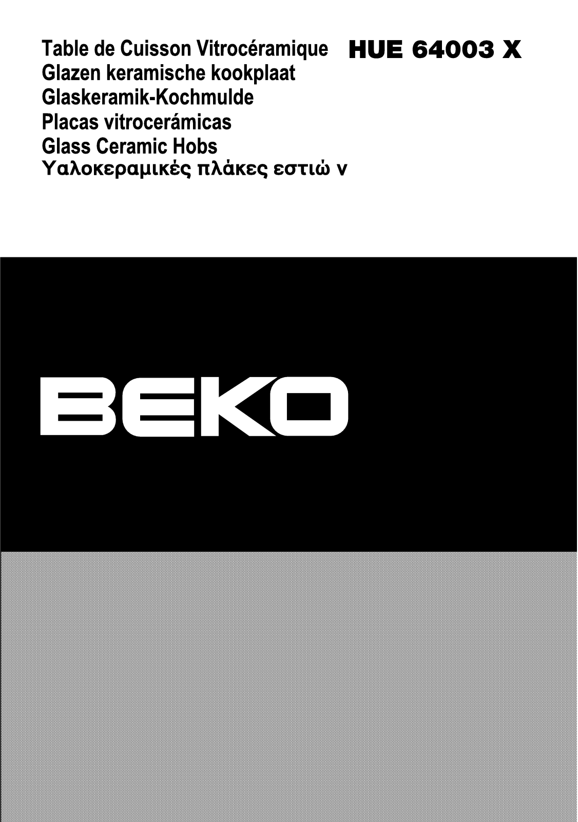 Beko HUE64003X User manual