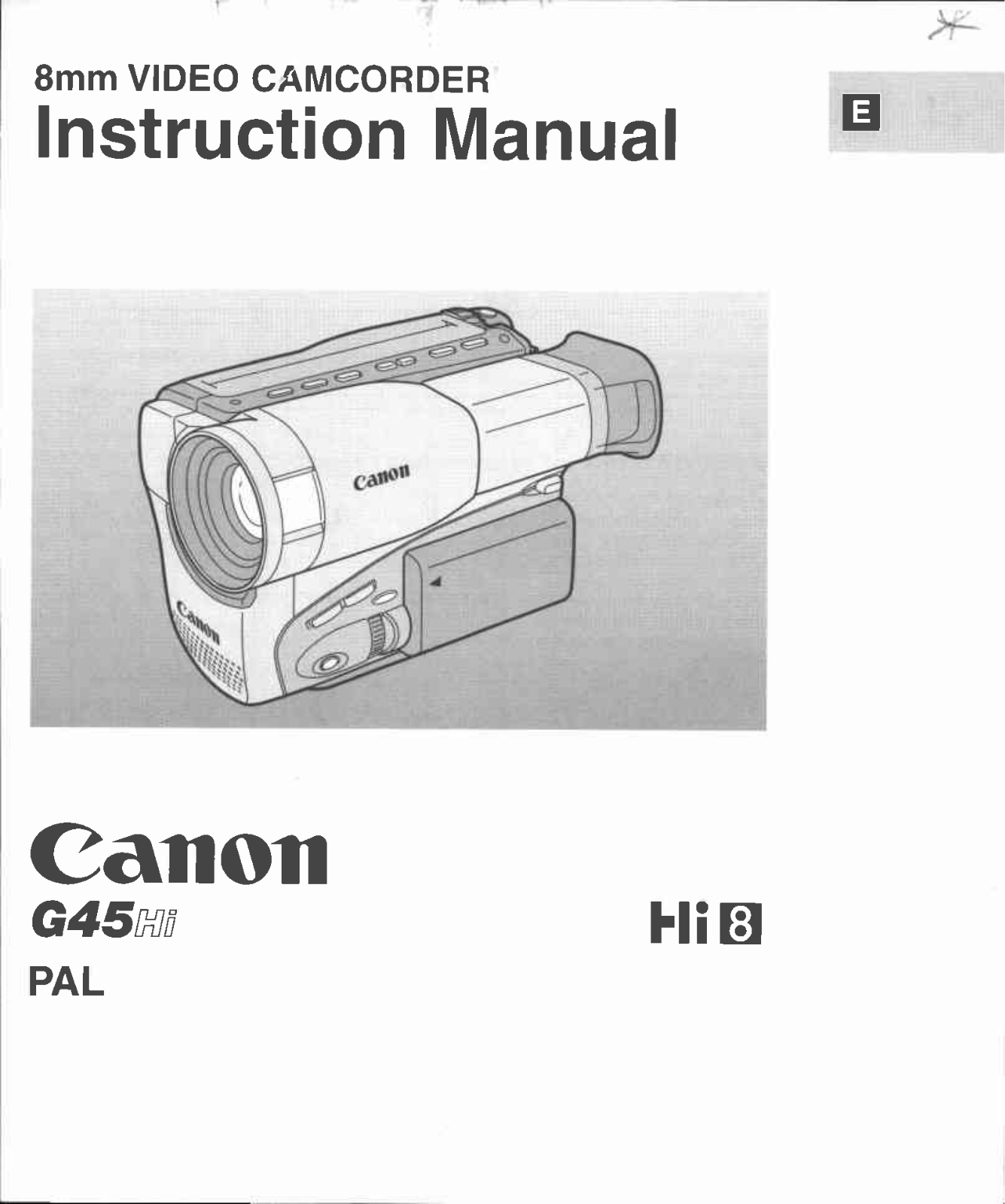 Canon G 45 Hi User Manual