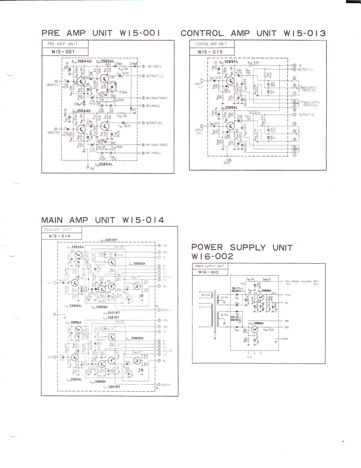 Pioneer W-15014 Schematic