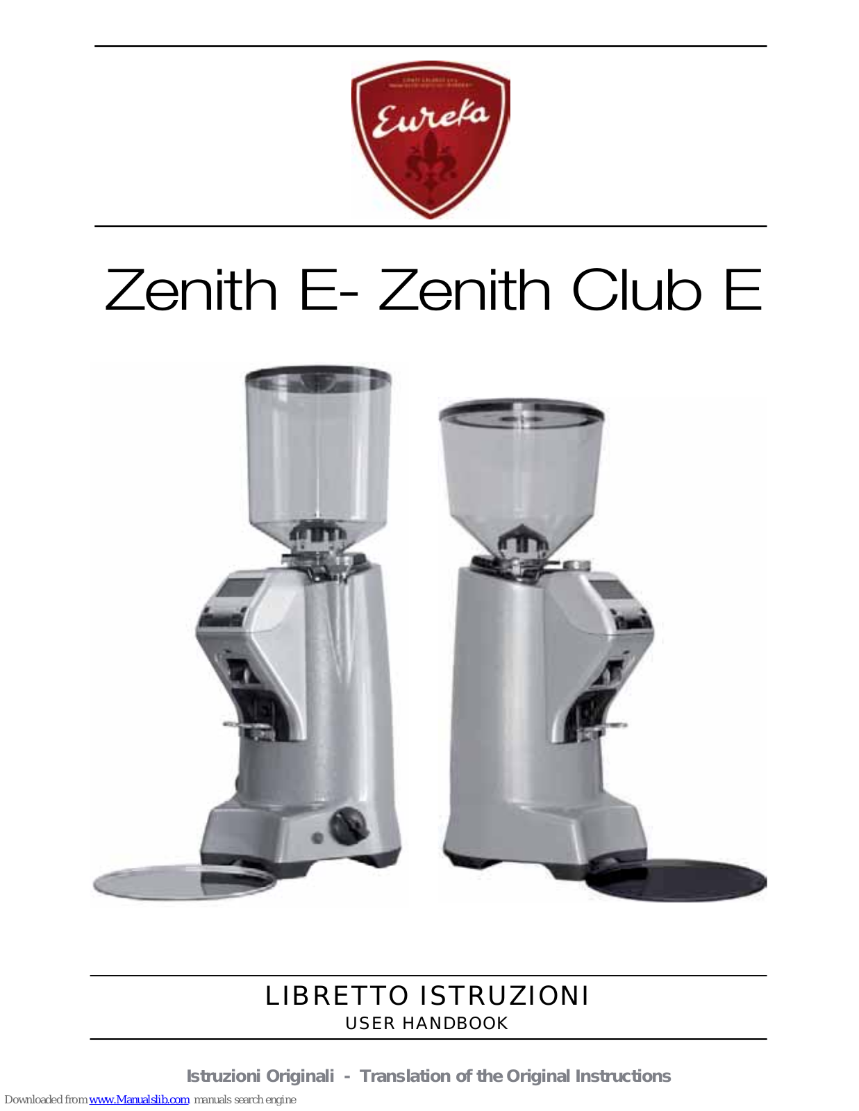 Eureka Zenith E, Zenith Club E User Handbook Manual - ManualMachine.com