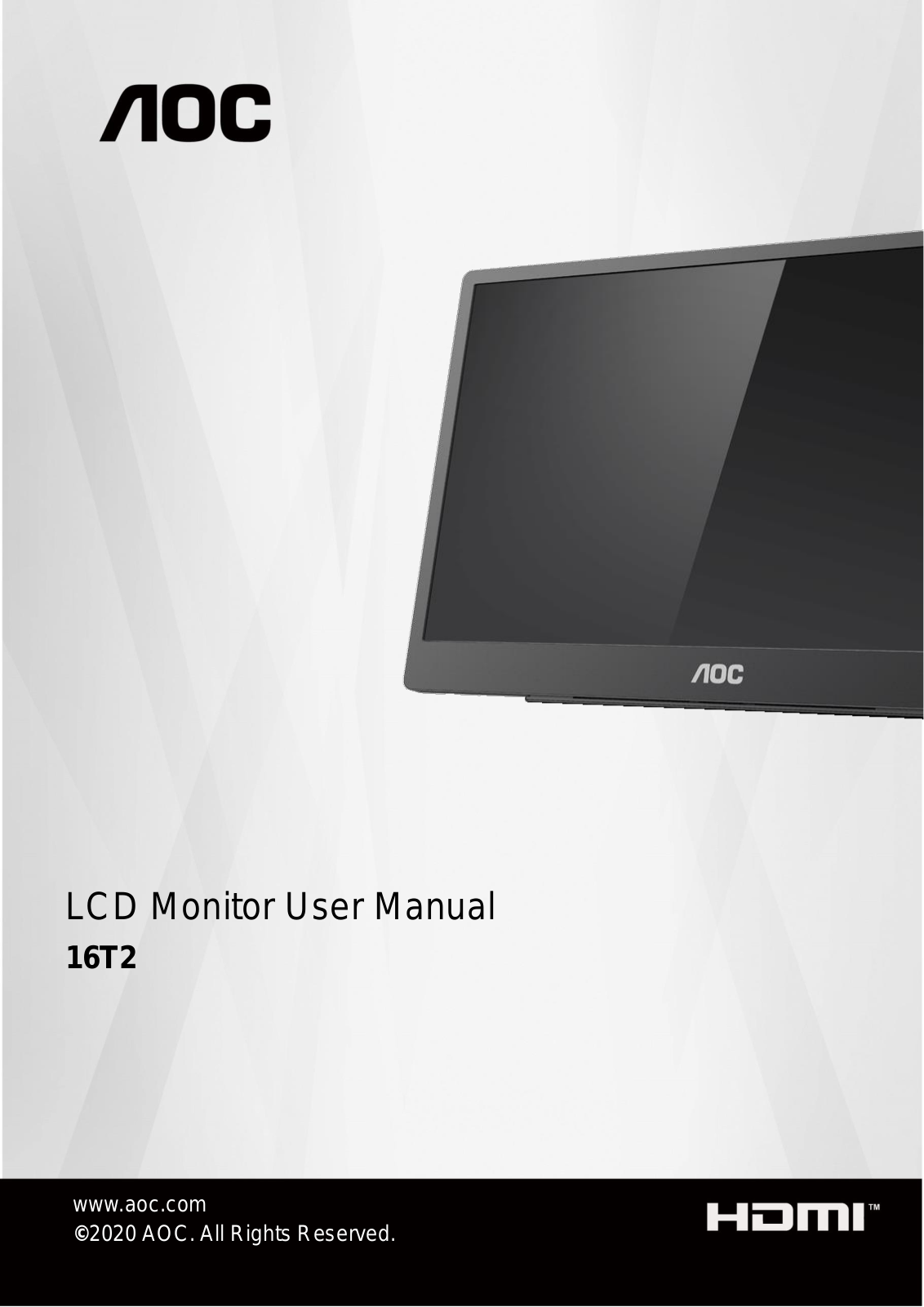 AOC 16T2 User Manual