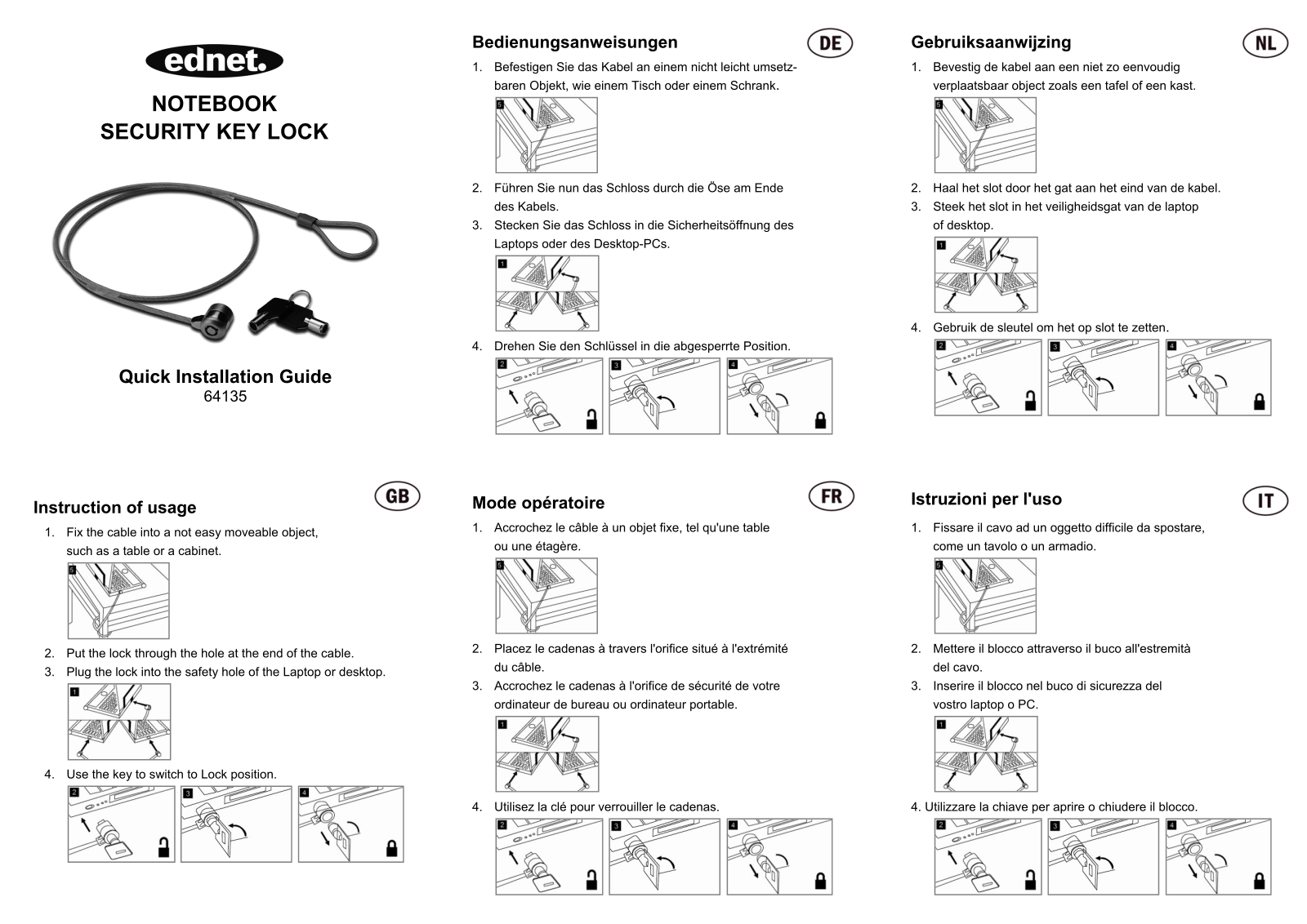 Ednet 64135 operation manual