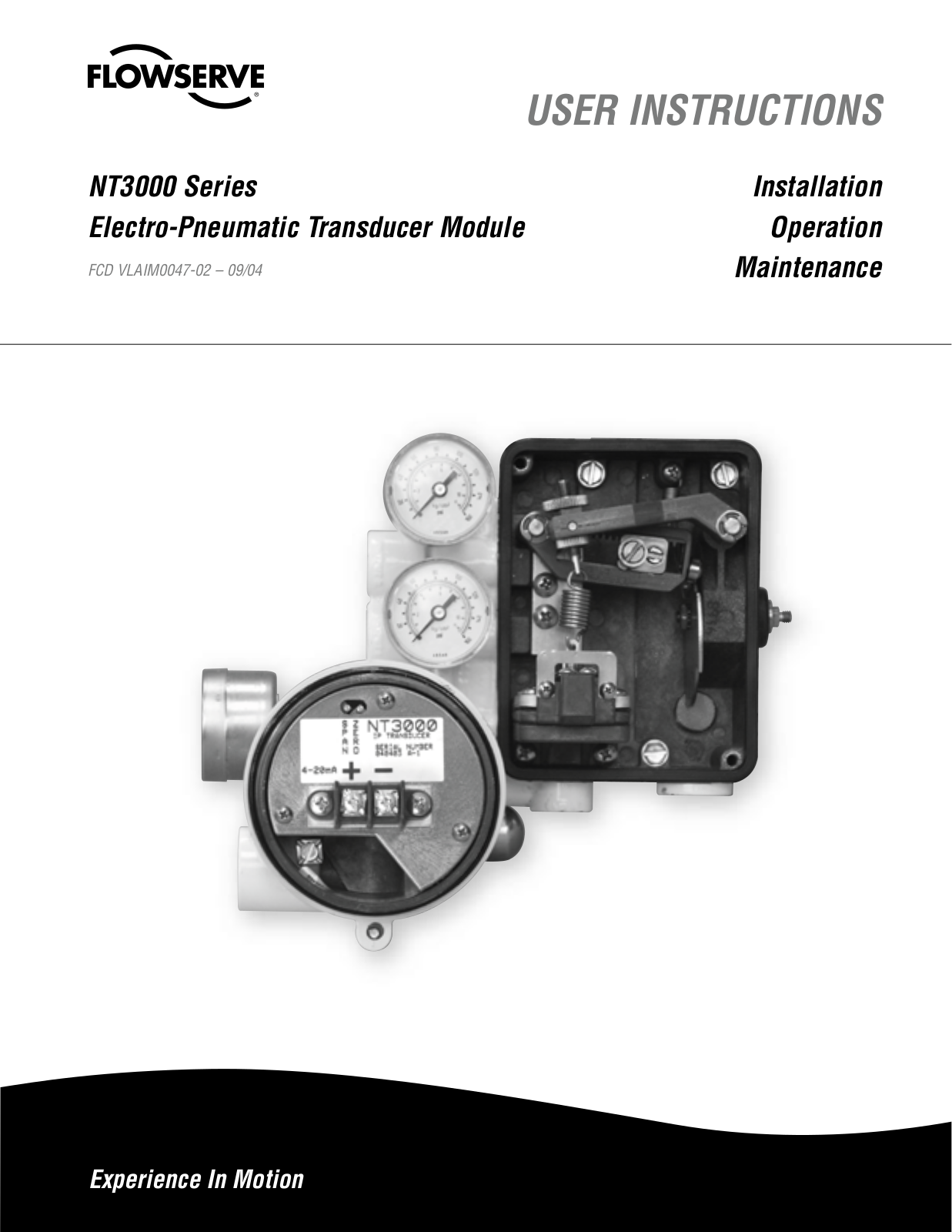 Flowserve NT3000 User Manual