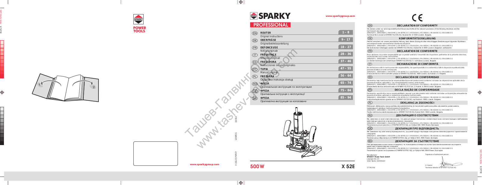 Sparky Group X 52E Original Instructions Manual