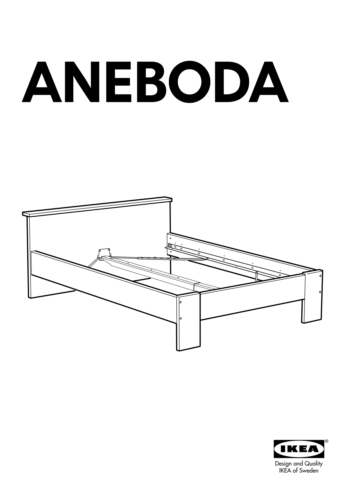 IKEA ANEBODA BED FRAME QUEEN User Manual