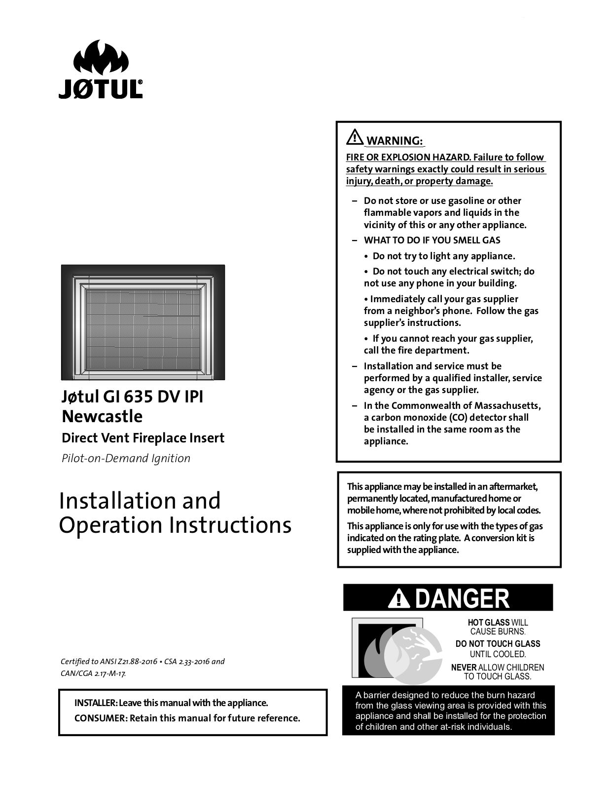 Jotul GI 635 User Manual