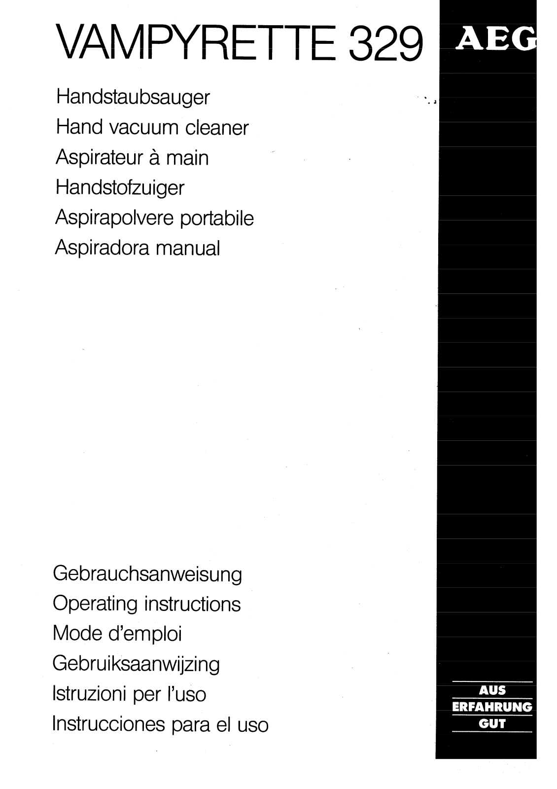 AEG-Electrolux VAMPYRETTE329 User Manual