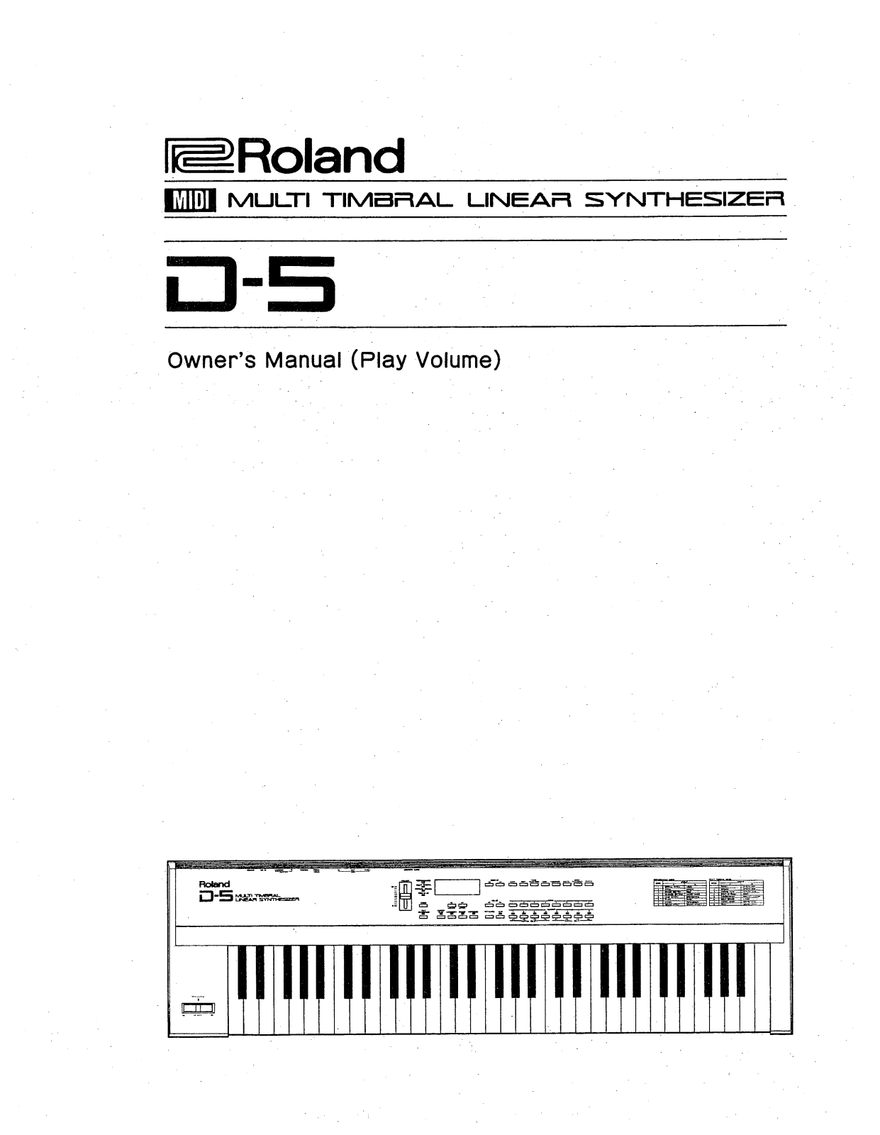 Roland D-5 User Manual